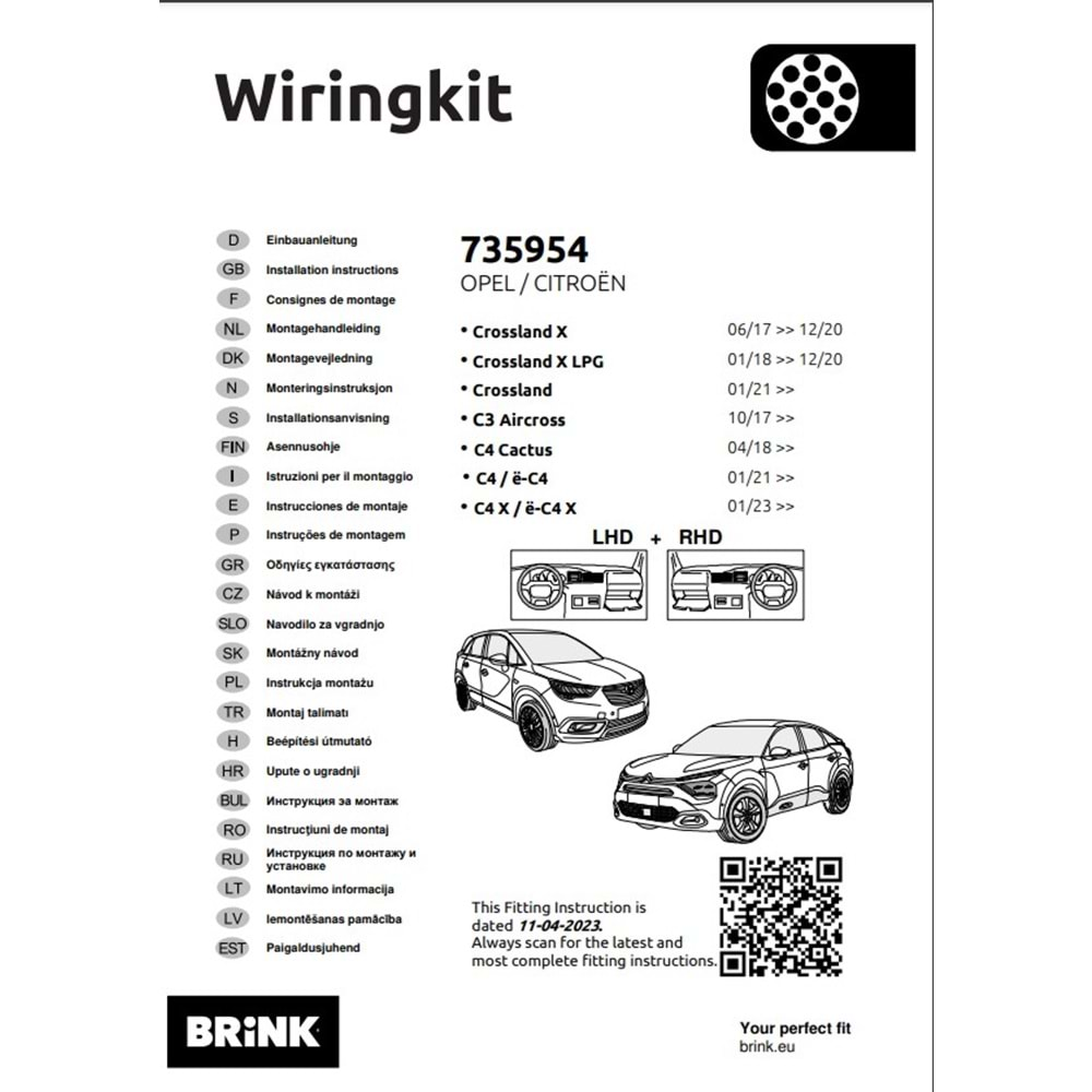 Citröen C4 Cactus 2018+ Elektrik Tesisatı 13 Pin (735954)