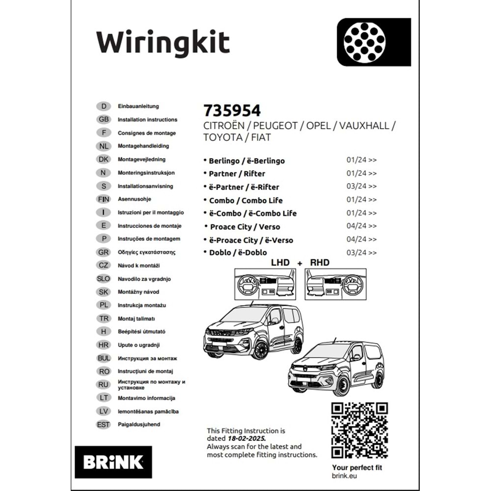 Peugeot Rifter 2024+ Elektrik Tesisatı 13 Pin (735954)