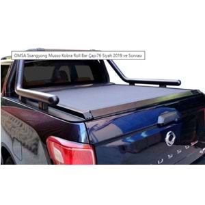Ssangyong Musso Grand Kobra Roll Bar Çap:76 Siyah 2019 ve Sonrası