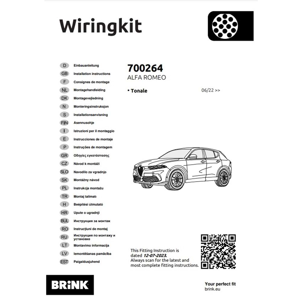 Alfa Romeo Tonale 2022+ Elektrik Tesisatı 13 Pin (700264)
