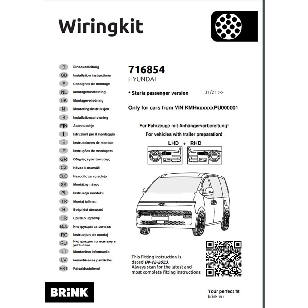 Hyundai Staria 2021+ Elektrik Tesisatı 13 Pin (716854)