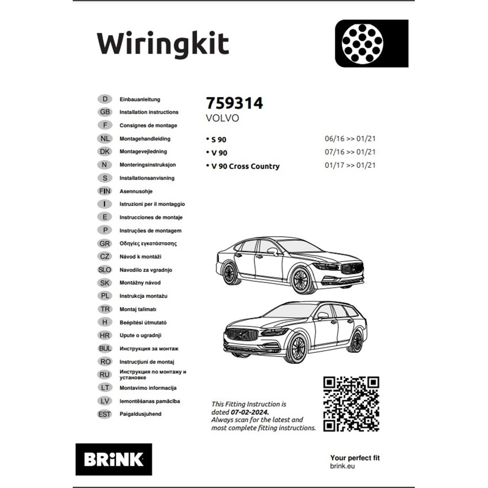 Volvo V90 Cross Country 2017-2021 Elektrik Tesisatı 13 Pin (759314)