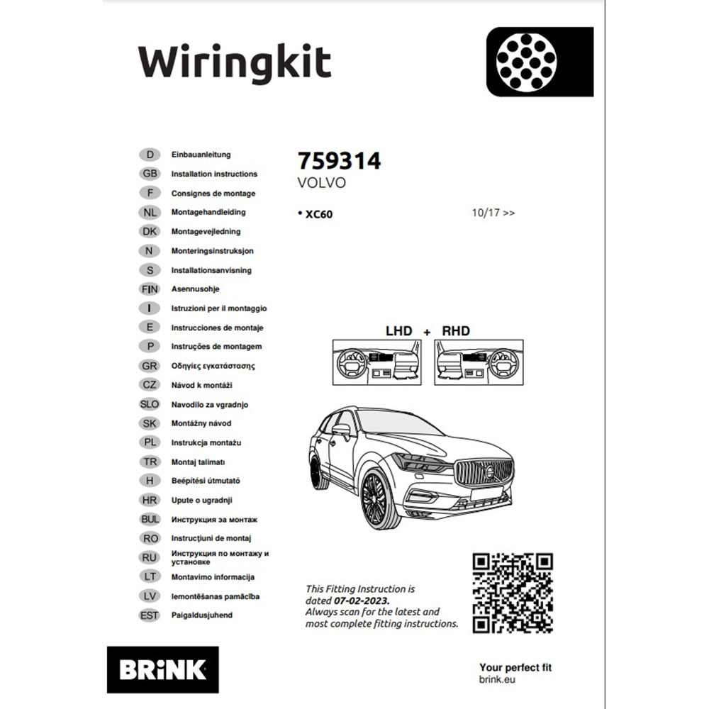 Volvo XC60 2017+ Elektrik Tesisatı 13 Pin (759314)