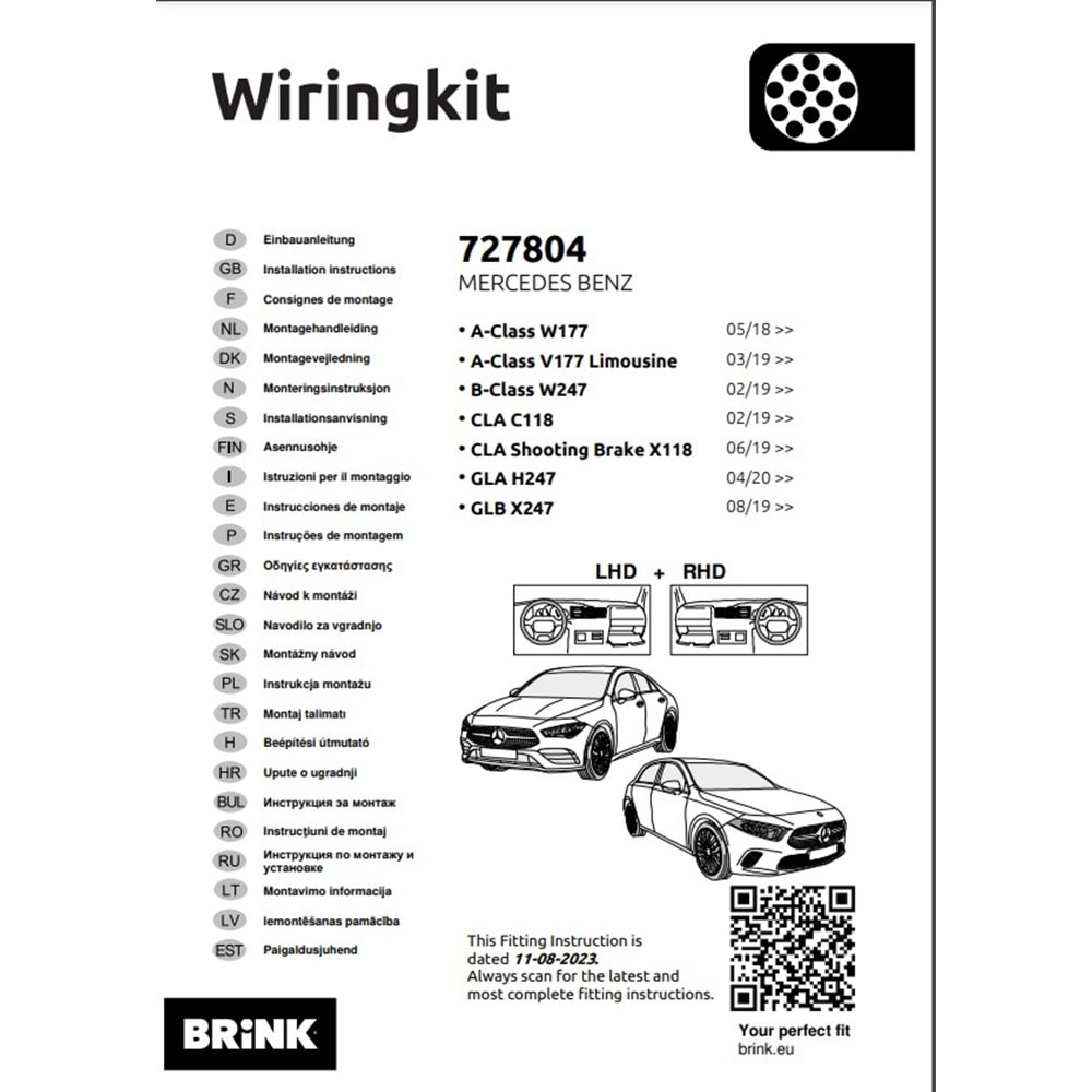 Mercedes A Serisi Sedan (V177) 2019+ Elektrik Tesisatı 13 Pin (727804)