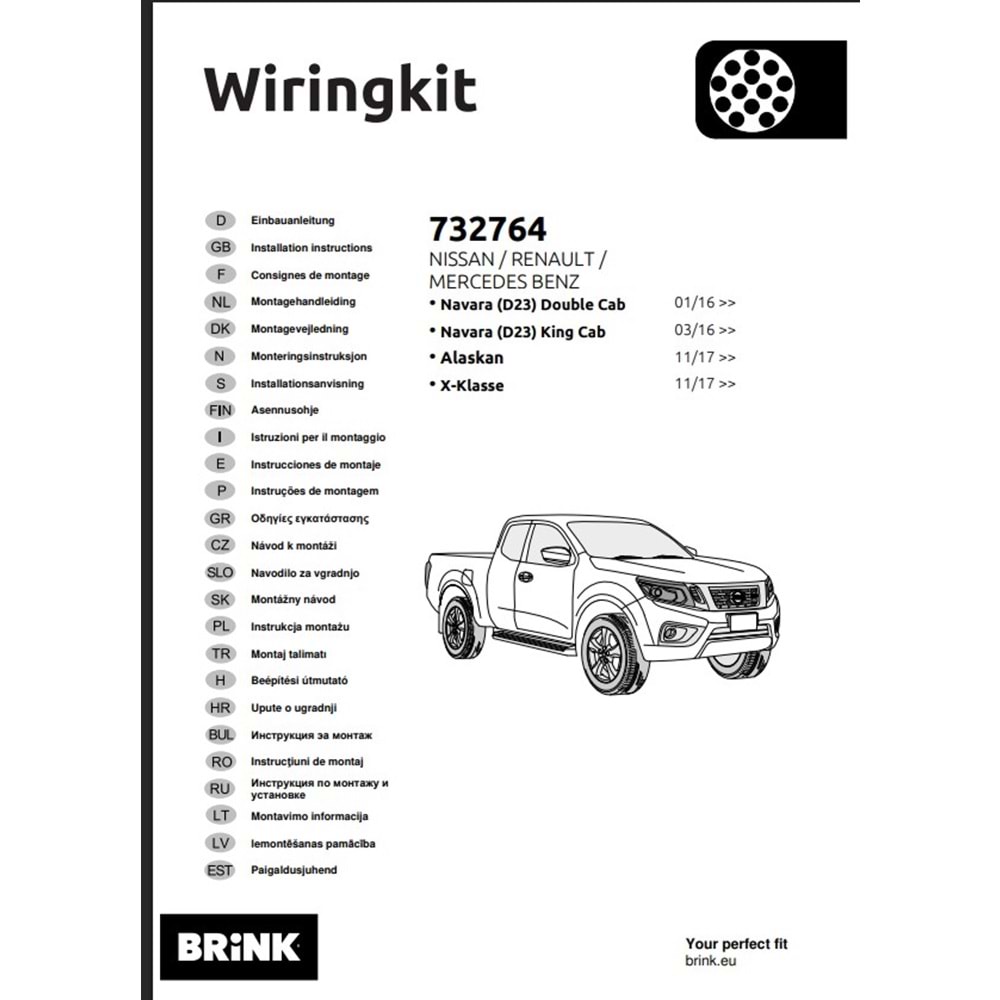 Nissan Navara 2016+ Elektrik Tesisatı 13 Pin (732764)